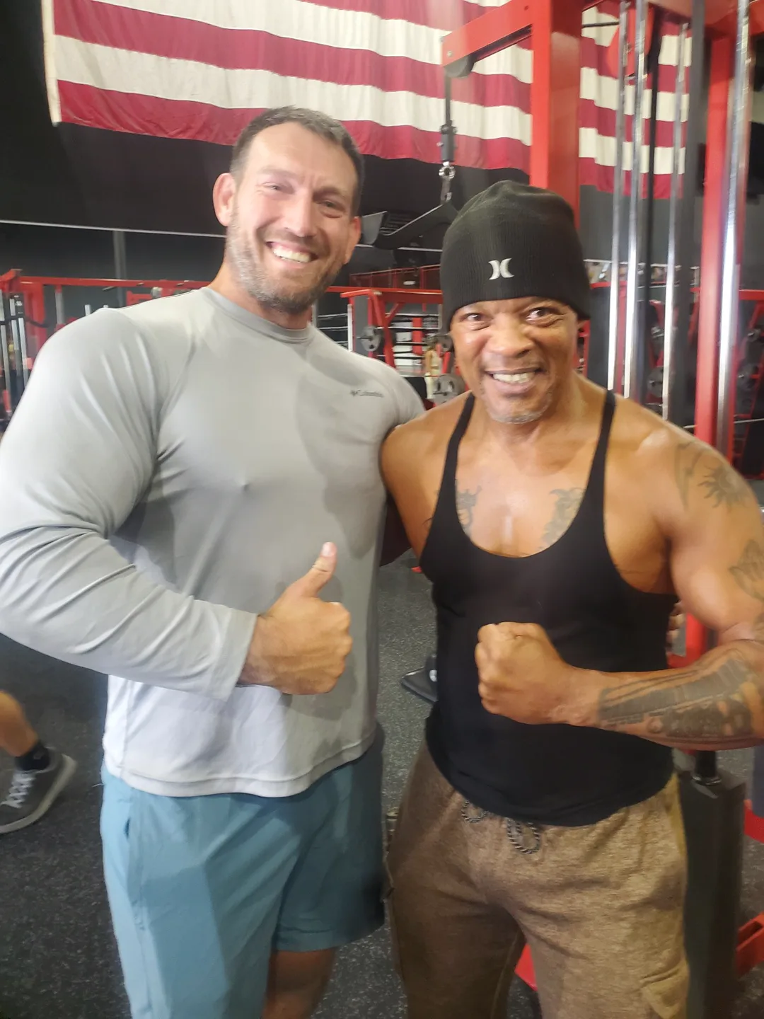 Coach Bizz celebrating with a client after a big session