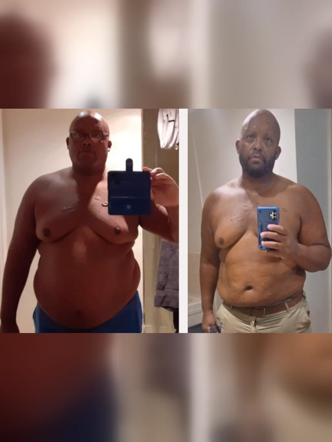Edward's transformation — another angle on 130-plus pounds gone